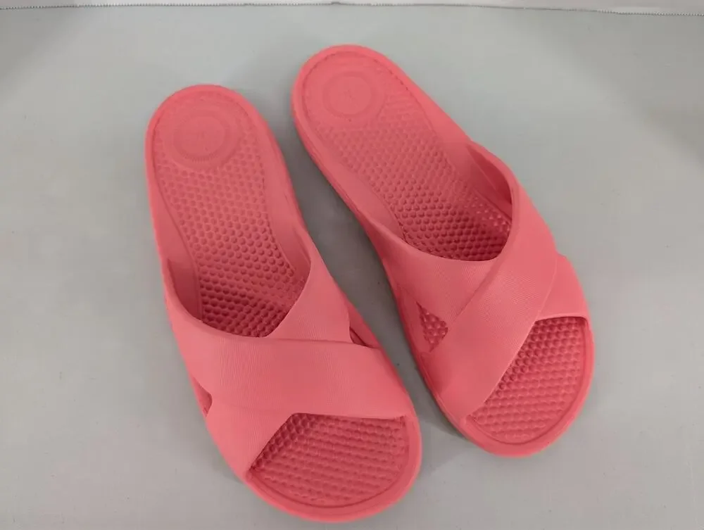 Totes Everywear Cushioning Comfort Slip On Beach Sandals US 9 Salmon Color